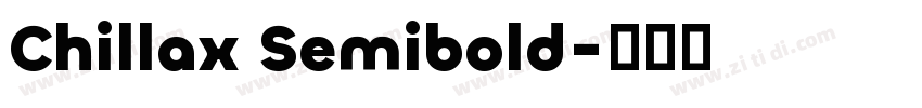 Chillax Semibold字体转换